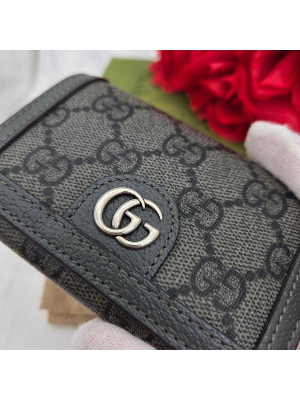 ★SOLD★ Gucci Business Card Holder Case Ophidia GG - Picture 10 of 14
